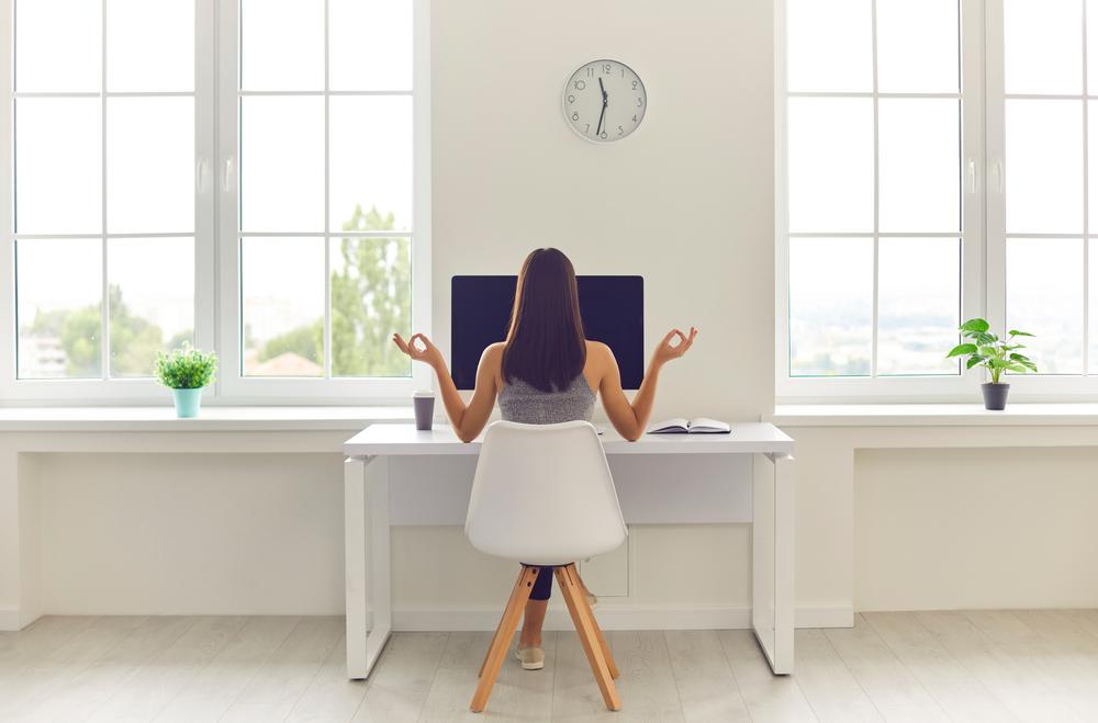 femme bureau zen