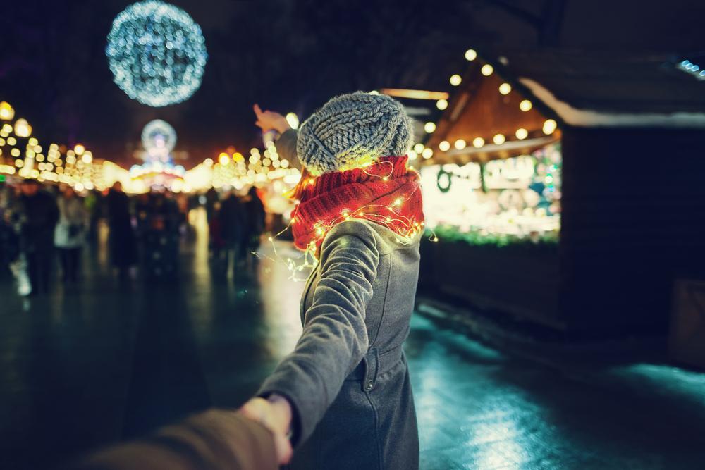 femme marché de noel