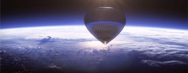 Montgolfière voyage dans l'espace