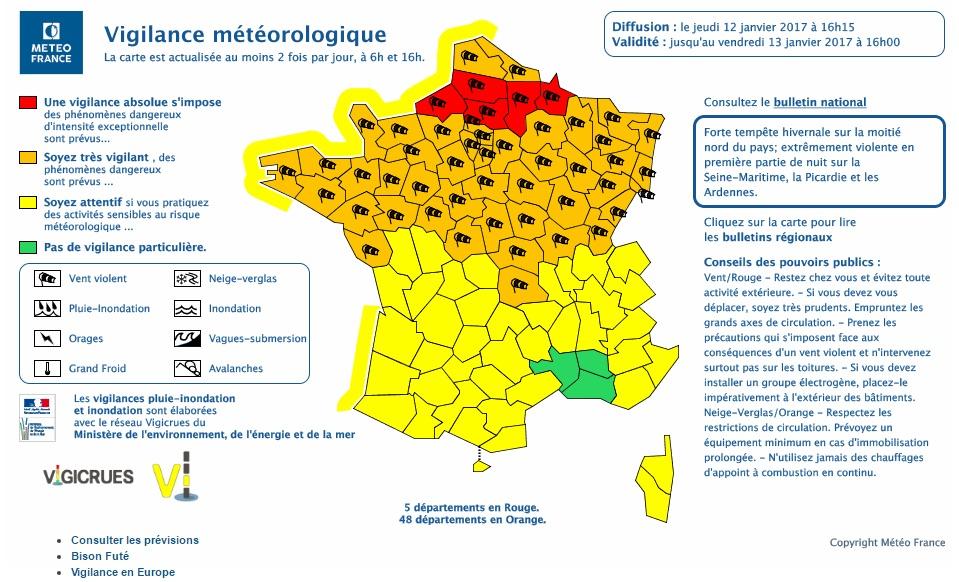 alerte vigilance météo france