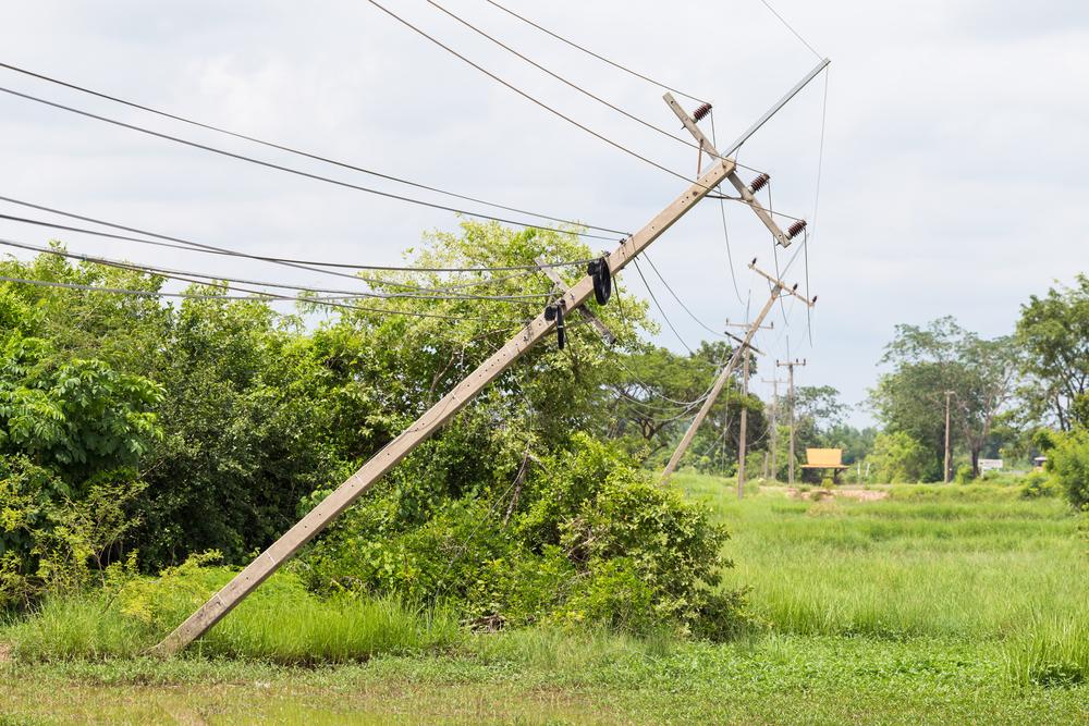 tempête causant une coupure d'électricité