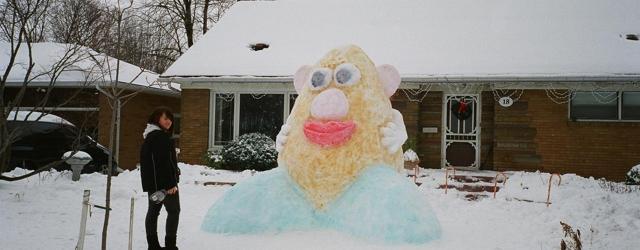 Un routier réalise d'incroyables sculptures de neige dans son jardin 