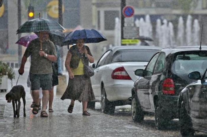 ville sous la pluie