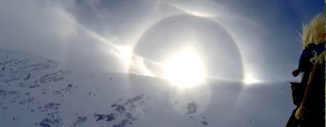 Un magnifique halo de lumière en Autriche