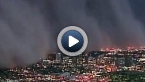 Une tempête de sable impressionnante.