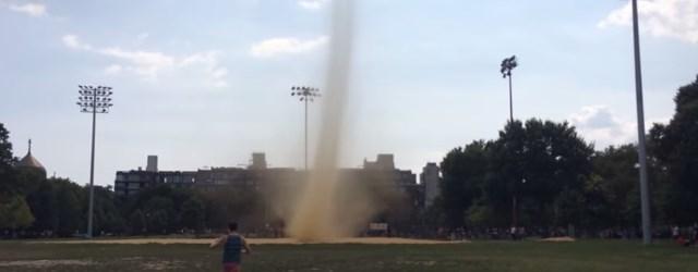 Tourbillon de sable en plein cur de New York