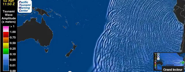 Le PTWC crée une simulation du tsunami survenu au Chili !