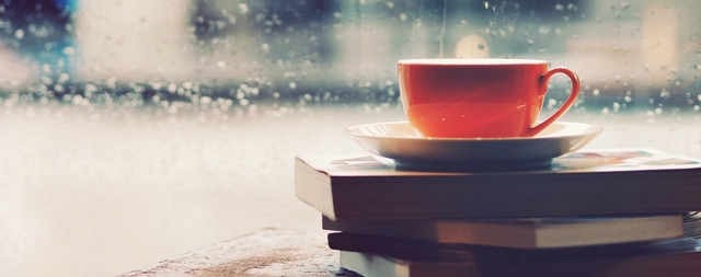 cafe pluie livres