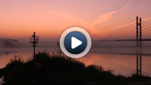 L'aube et la brume à Kampen aux Pays-Bas