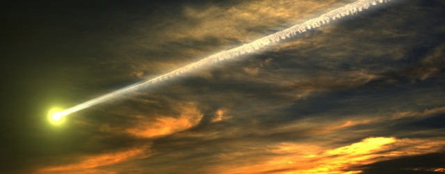 Boule de feu dans le ciel japonais