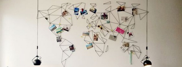 carte du monde origami