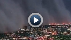 Une tempête de sable impressionnante.