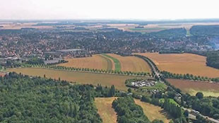 La ville de Rambouillet, vue du ciel