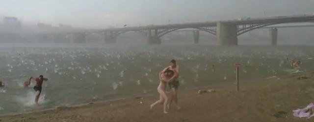 Tempête de grêles en Russie