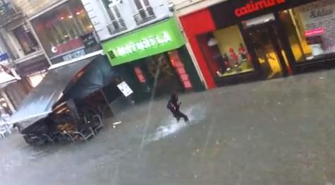 Un violent orage suivi d'une grosse inondation à Caen