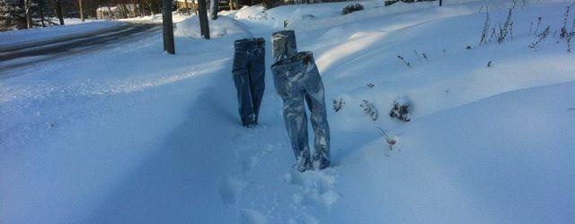 Il fait tellement froid dans le Minnesota que les jeans tiennent tout seuls !