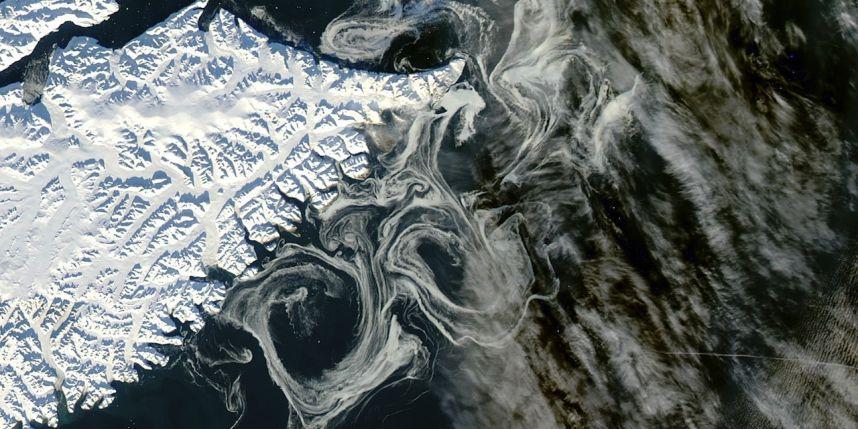 Vue satellite du Groenland