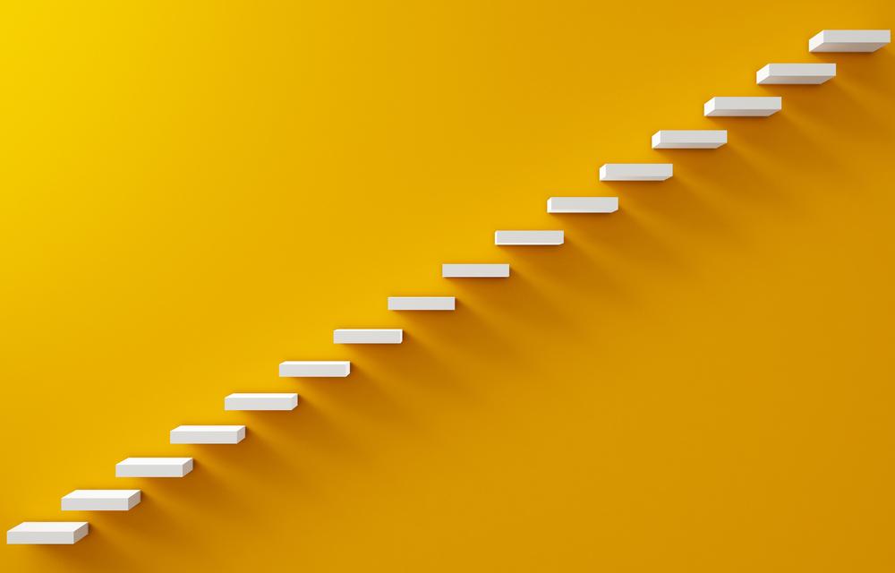deco escaliers jaune