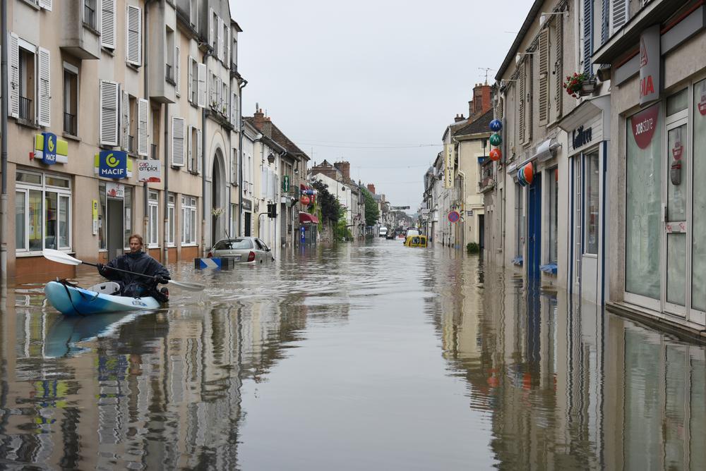 Des inondations en France, en juin 2016 (ici, Nemours)