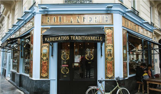 facade de boulangerie en france