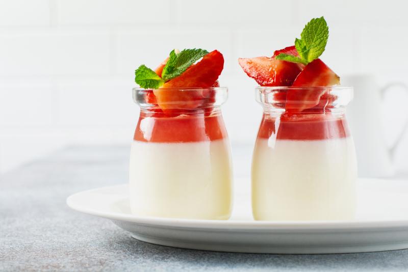 panna cota aux fraises