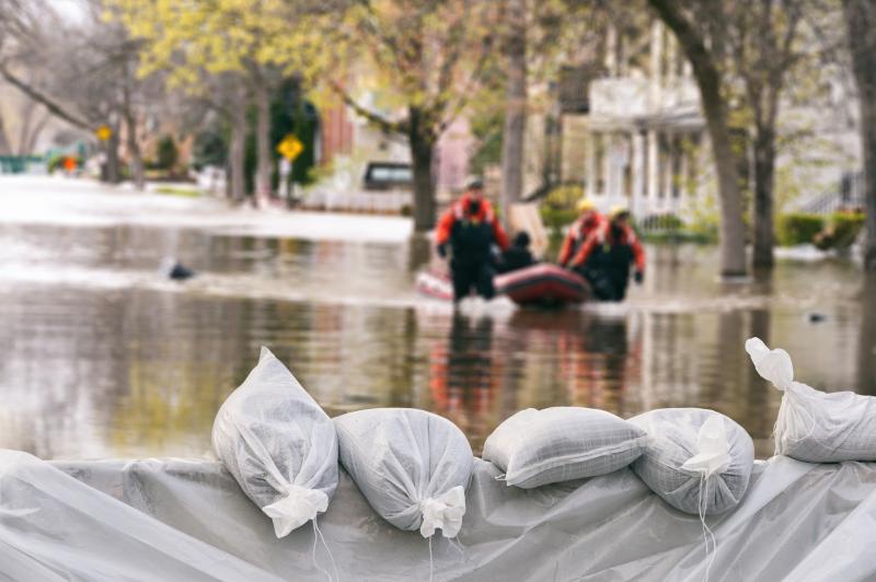 rue inondée