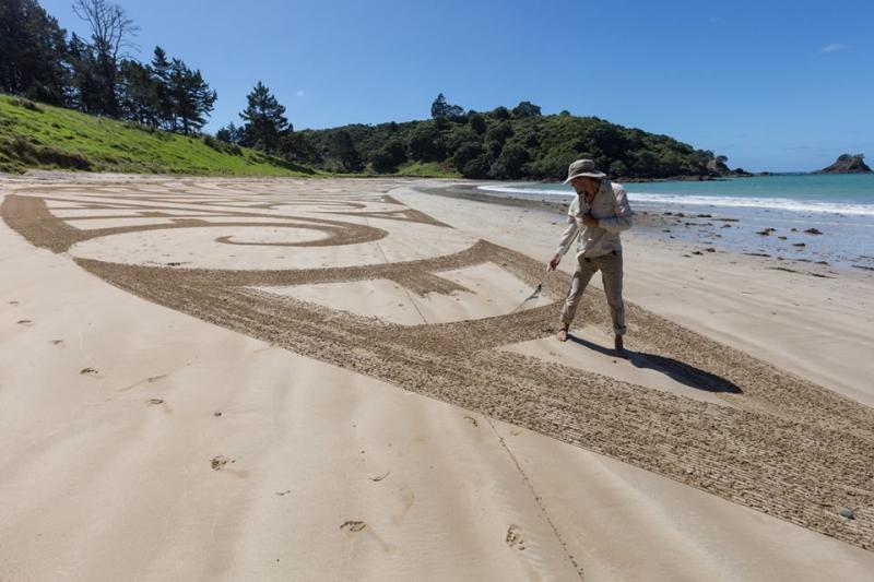 fresque sur sable