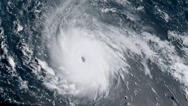 L'ouragan Irma vu du ciel par satellite.