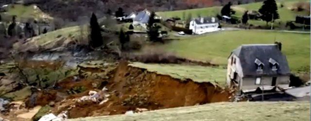 Un glissement de terrain isole le hameau de Gazost