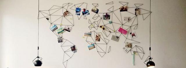 carte du monde origami