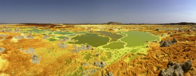 L'incroyable cratère du Dallol en Ethiopie. 