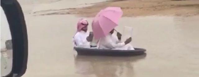 quand il pleut au Quatar