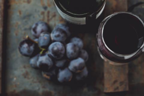 raisin vin verre