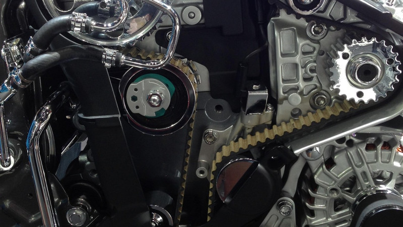 Courroie de distribution d'une voiture