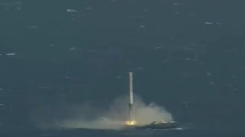 space X réussit à faire poser le premier lanceur de Falcon 9 en pleine mer