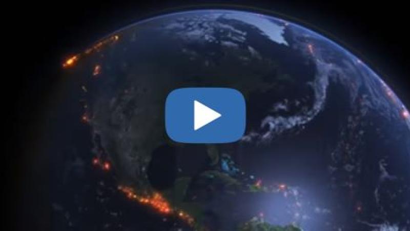 Une planète animée qui retrace tous les tremblements de terre entre 2000 et 2015