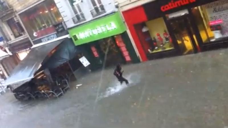 Un violent orage suivi d'une grosse inondation à Caen