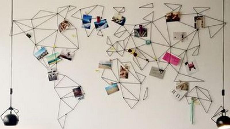 carte du monde origami