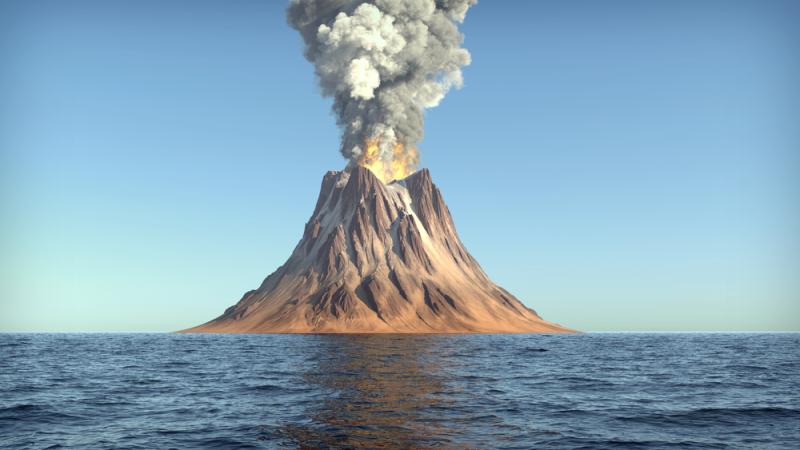 Des centaines de touristes ont été bloqués sur un volcan.