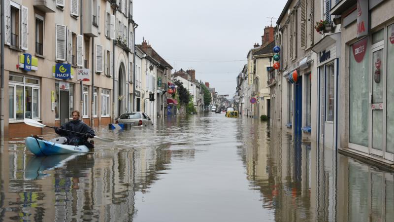 Des inondations en France, en juin 2016 (ici, Nemours)